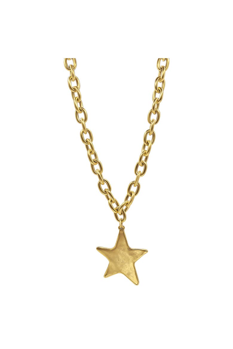 Prescott Star Necklace, Main, color, Gold