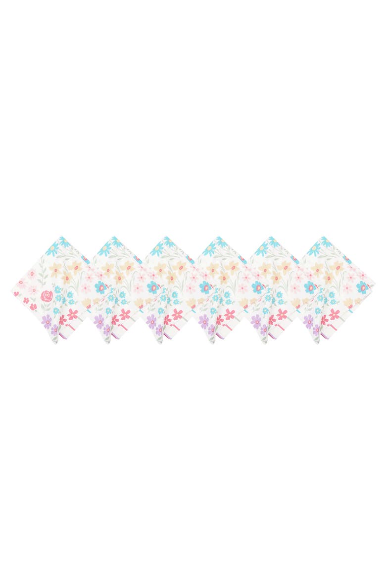 Bunnies & Blooms Napkin, Set of 6, Main, color, Blue