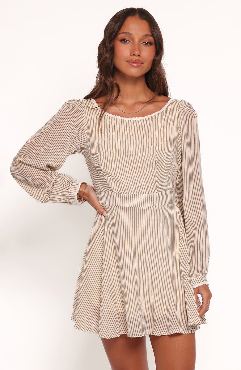 Petal & Pup Kyra Long Sleeve Minidress, Alternate, color, Stripe