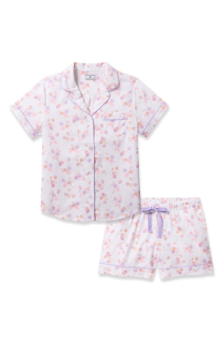 Petite Plume Floral Brushed Cotton Twill Short Pajamas, Alternate, color,