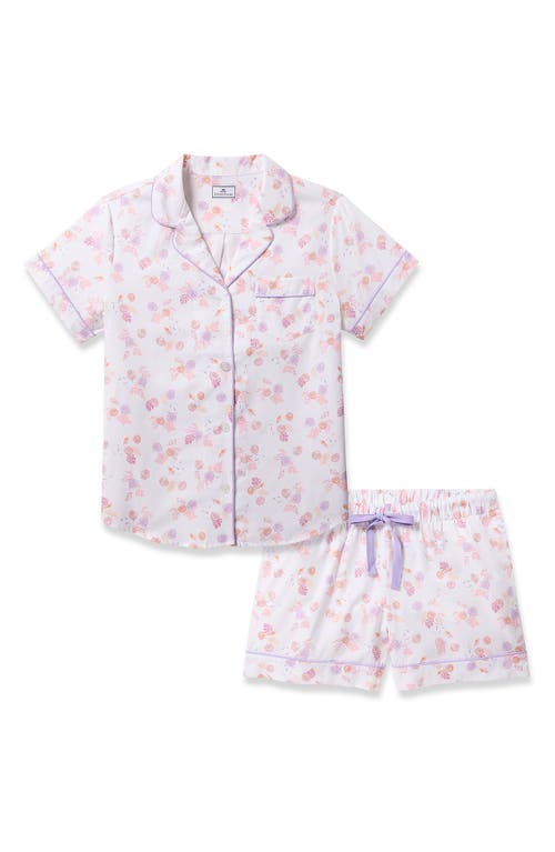 Shop Petite Plume Floral Brushed Cotton Twill Short Pajamas In White