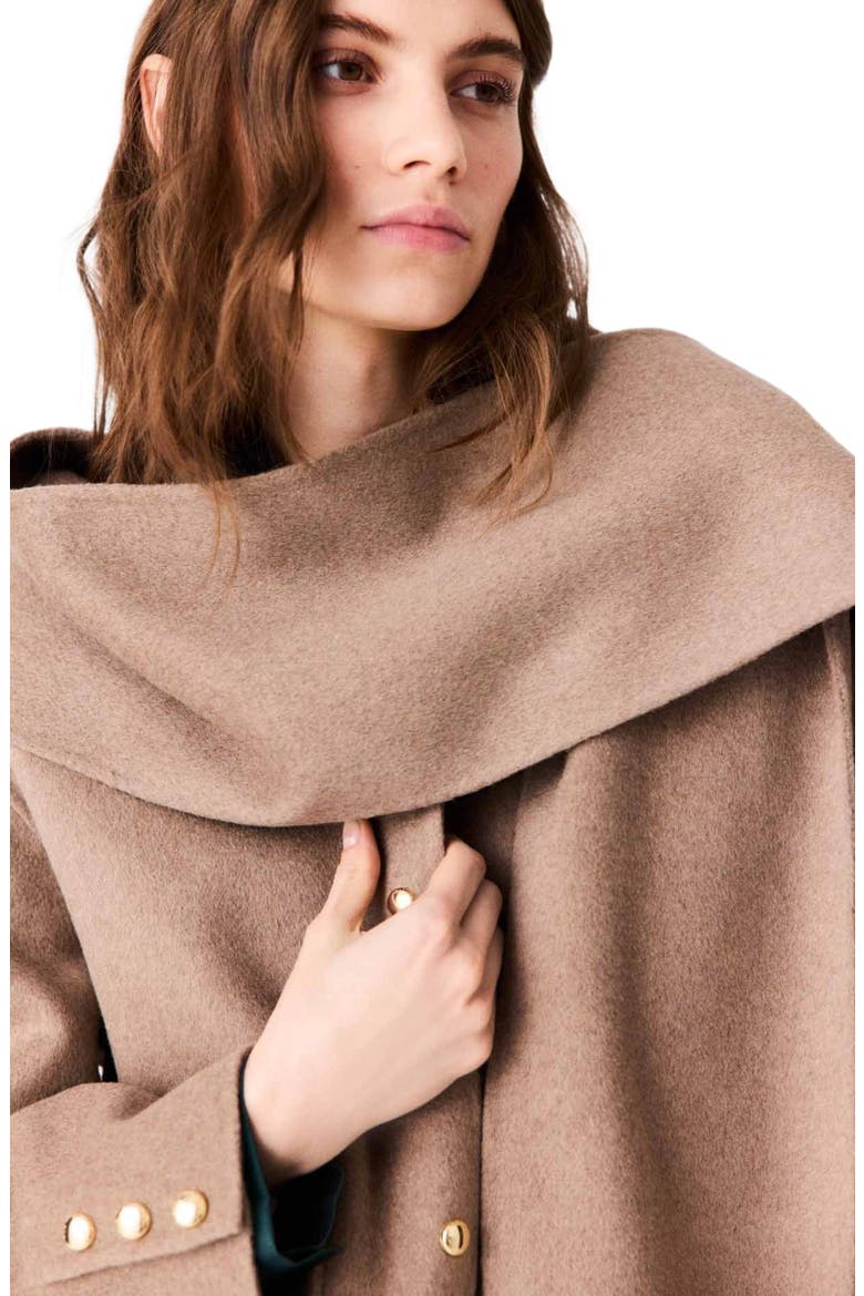 Short double-faced coat, Alternate, color, Mastic beige