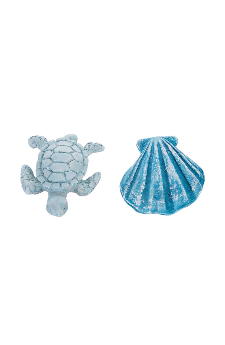 Beachcombers Shell and Turtle Ticktacktoe Decorative Game, Alternate, color, Blue