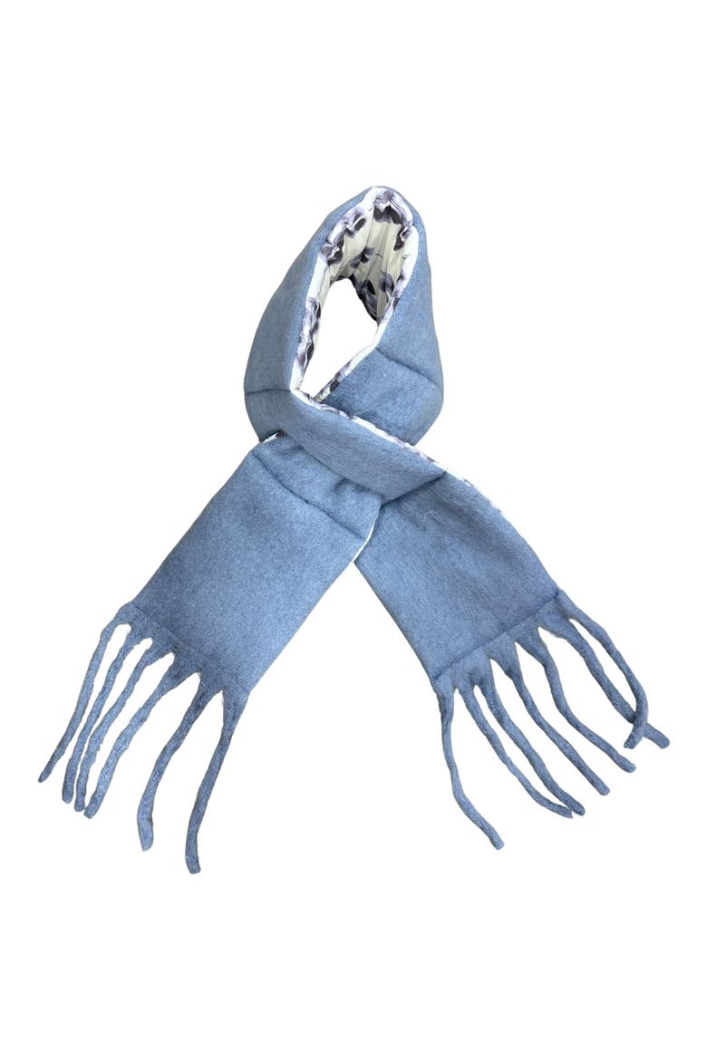 Reversible Quilted Pull Through Scarf, Alternate, color, LIGHT BLUE