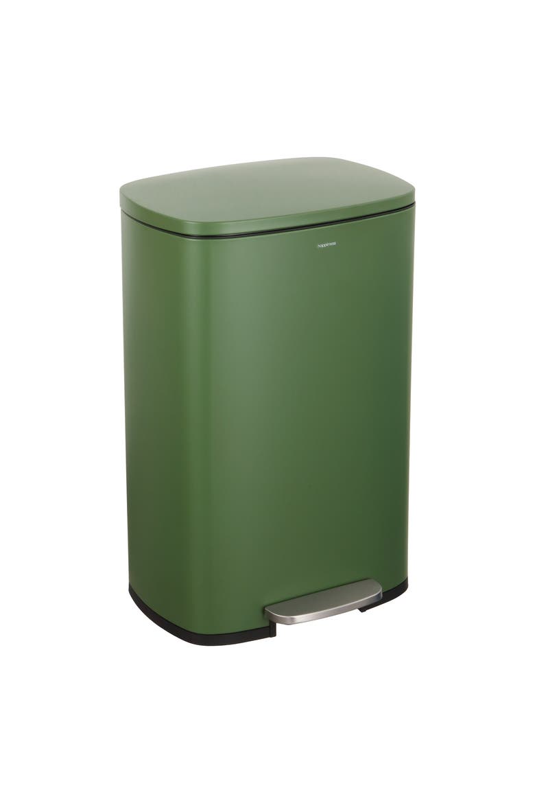 Connor Rectangular Trash Can with Soft-Close Lid and FREE Mini Trash Can, Alternate, color, Pine Green