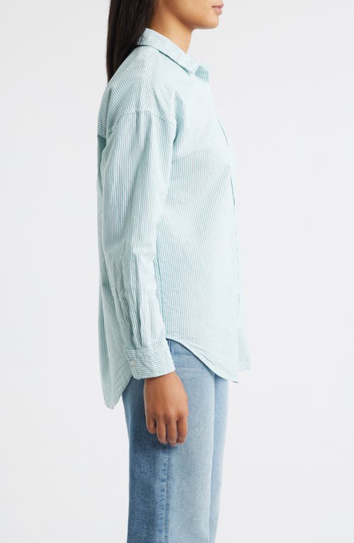 Beachlunchlounge Stripe Oversize Shirt In Gray
