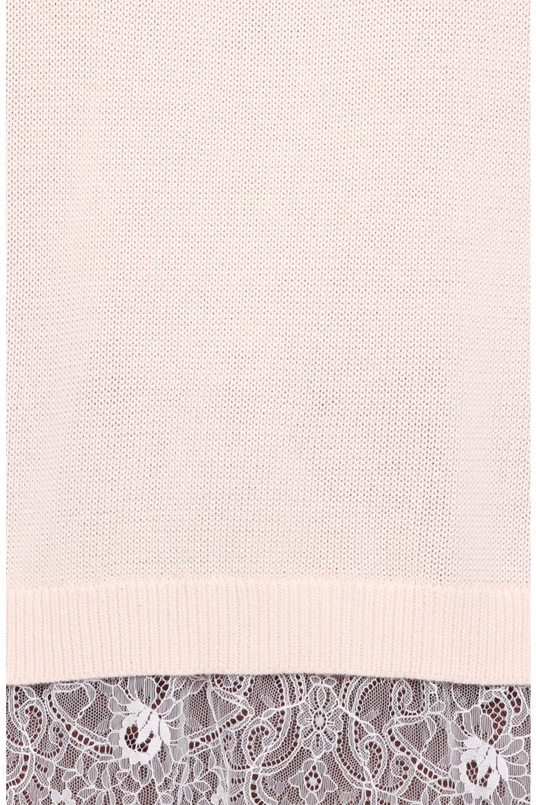 Mabel Lace Trim Sweater, Alternate, color, CREAM WHITE