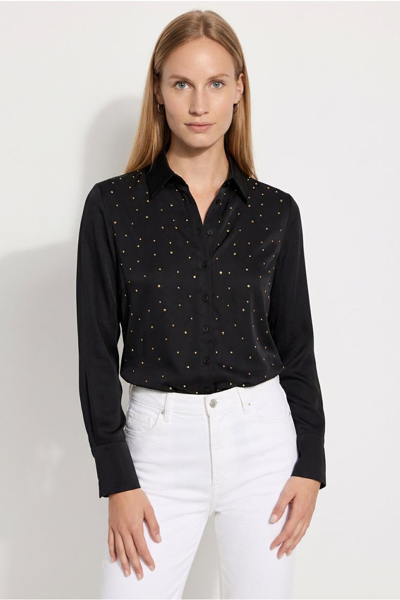 Corrie Long Sleeve Shirt, Alternate, color, BLACK