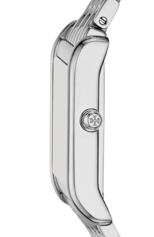 Tory Burch The Eleanor Angled Two-hand Stainless Steel Watch, 19mm X 37mm In Silver
