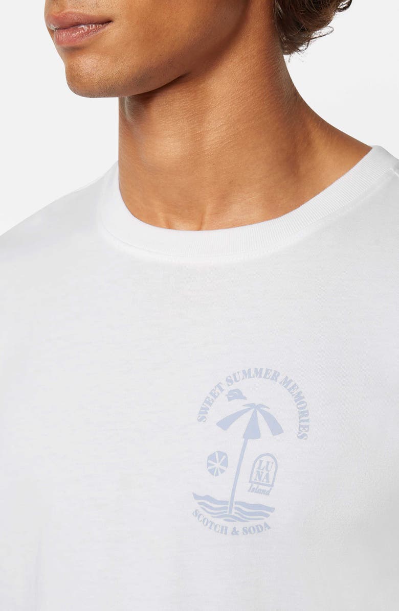 Scotch & Soda Regular Fit Chest Logo Graphic T-Shirt, Alternate, color, White