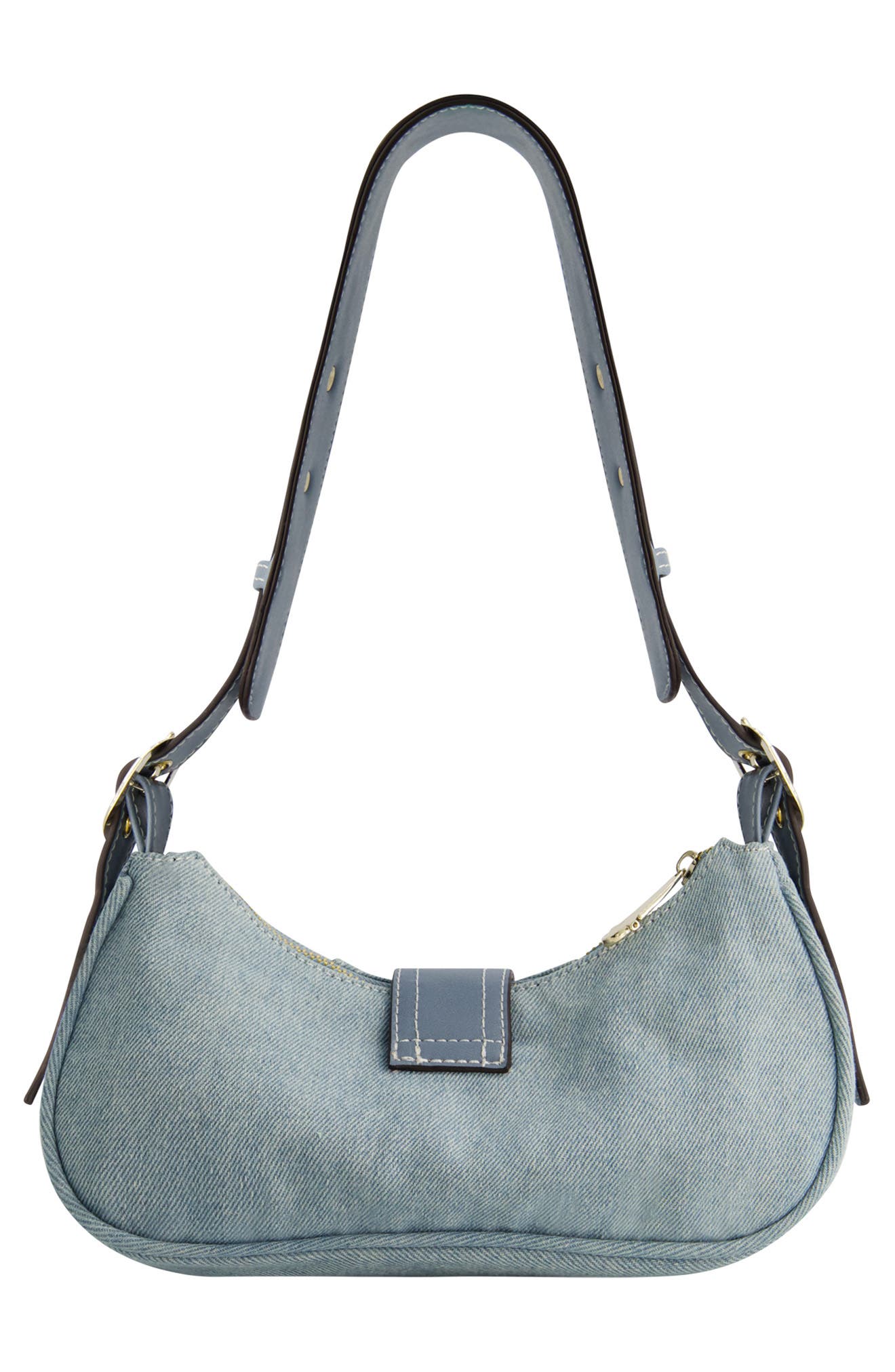 Multi-Strap Denim Shoulder Bag, Alternate, color, DENIM