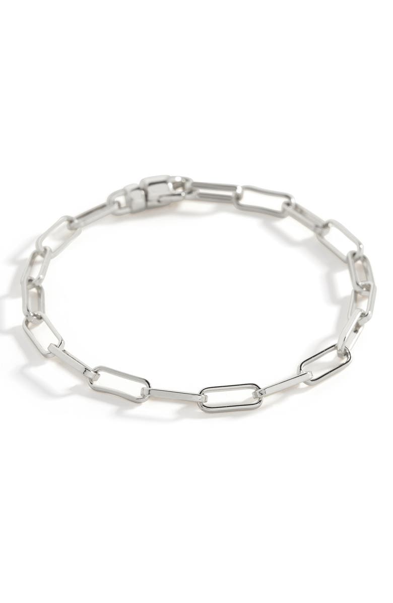 Mint & Lily Open Link Paperclip Chain Bracelet, Main, color, Silver