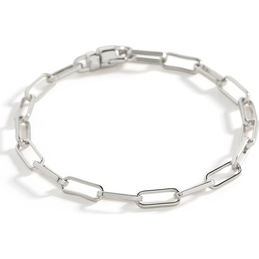 Mint & Lily Open Link Paperclip Chain Bracelet In Metallic