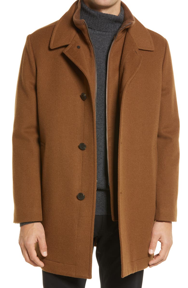 Hart Schaffner Marx MacBeth Car Coat with Bib, Main, color, Vicuna