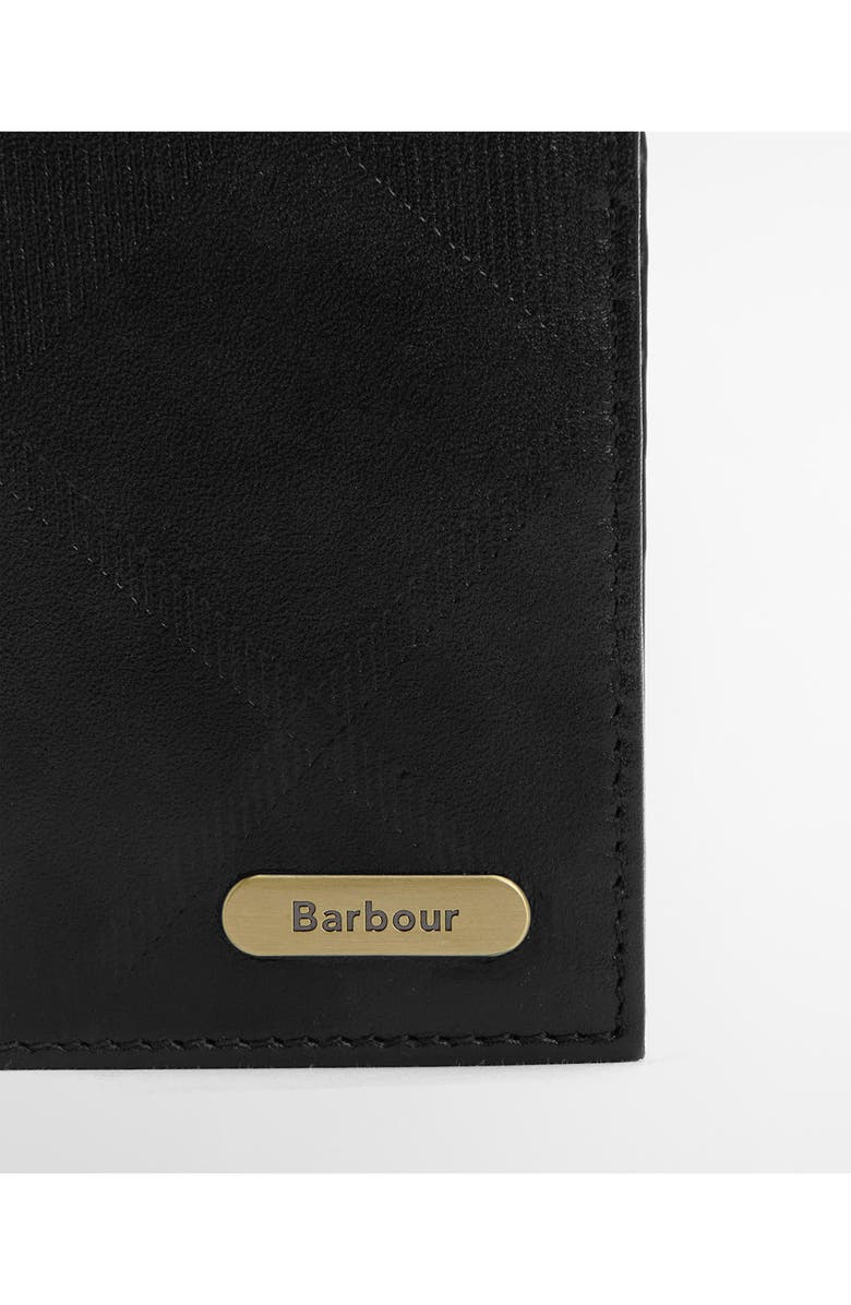Barbour Brunton RFID Leather Bifold Wallet, Alternate, color, Black Deboss Tartan