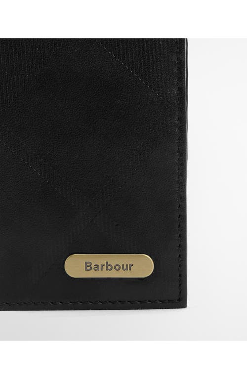 Barbour Brunton Rfid Leather Bifold Wallet In Black