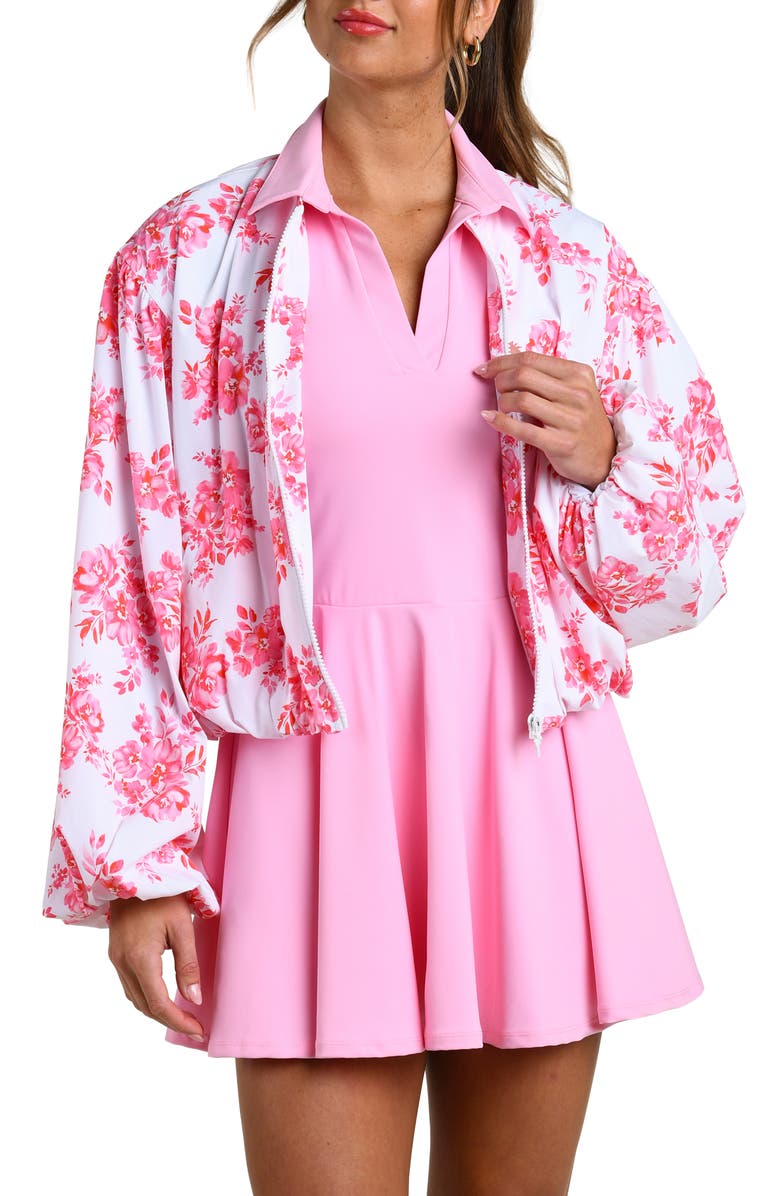 La Blanca Rally Rose Full-Zip Jacket, Alternate, color, White