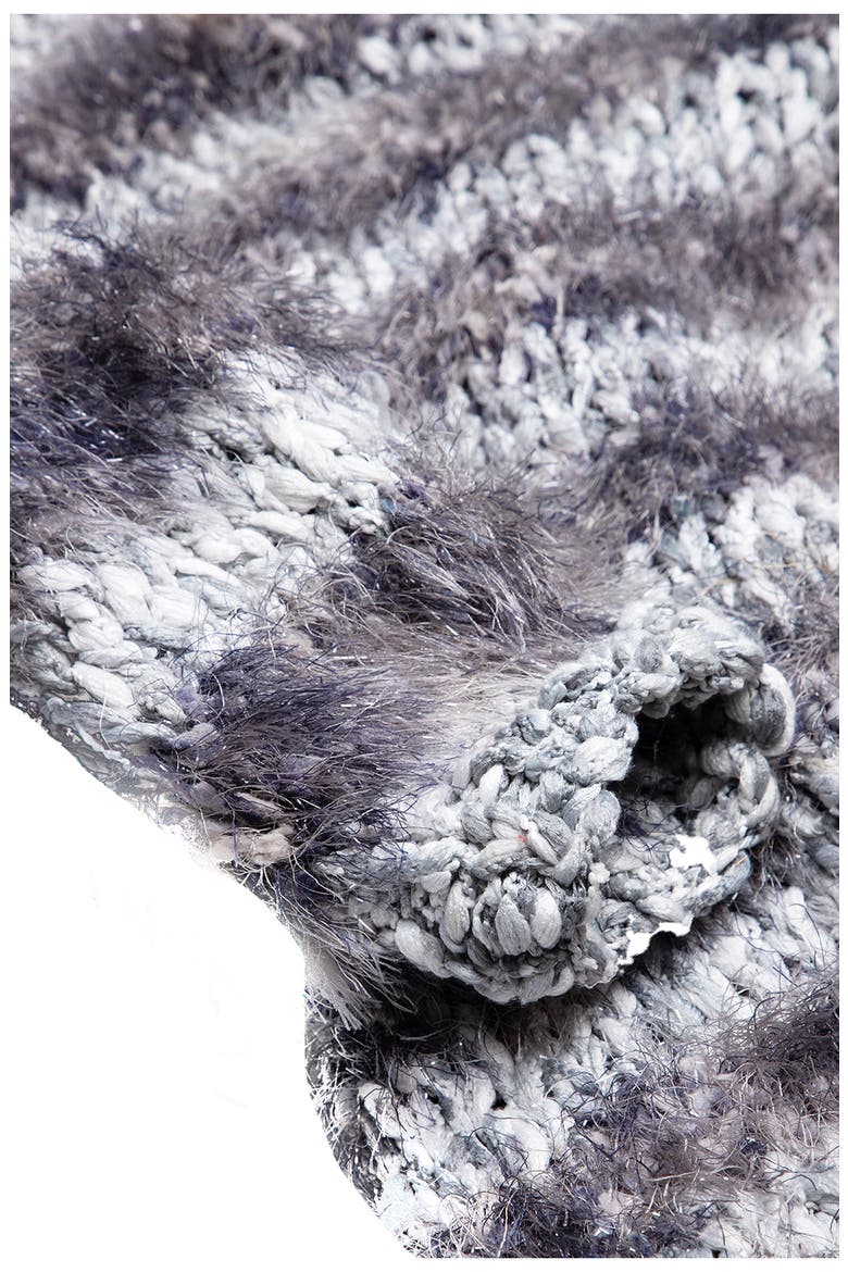 Lurex Eyelash Stripe Cardigan, Alternate, color, GREY