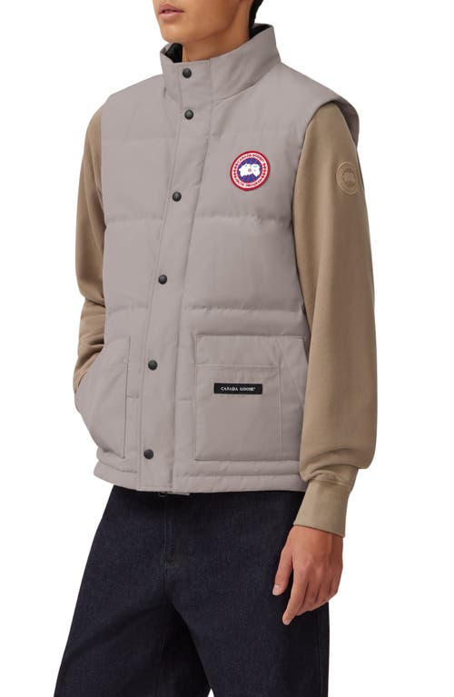 Canada Goose Mens Freestyle Padded Slim-fit Shell-down Gilet Limestone In Gray