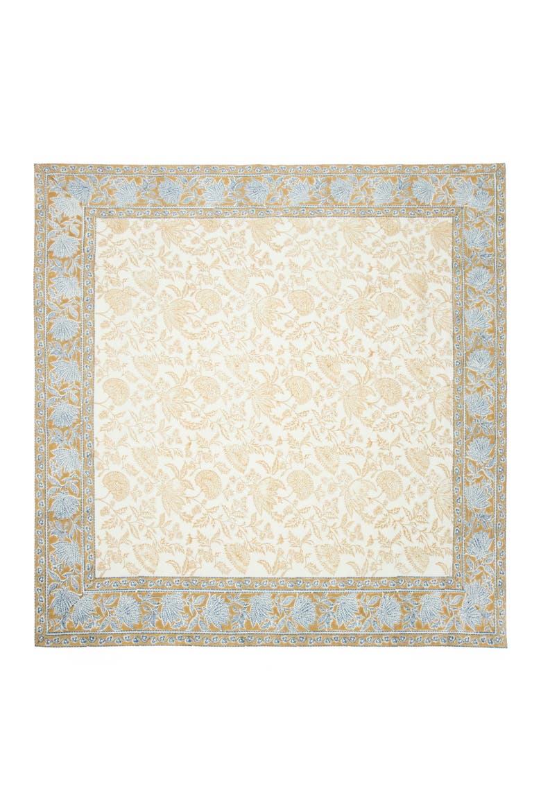 Chloe Tablecloth, Main, color, Blue, Brown 59" x 59"