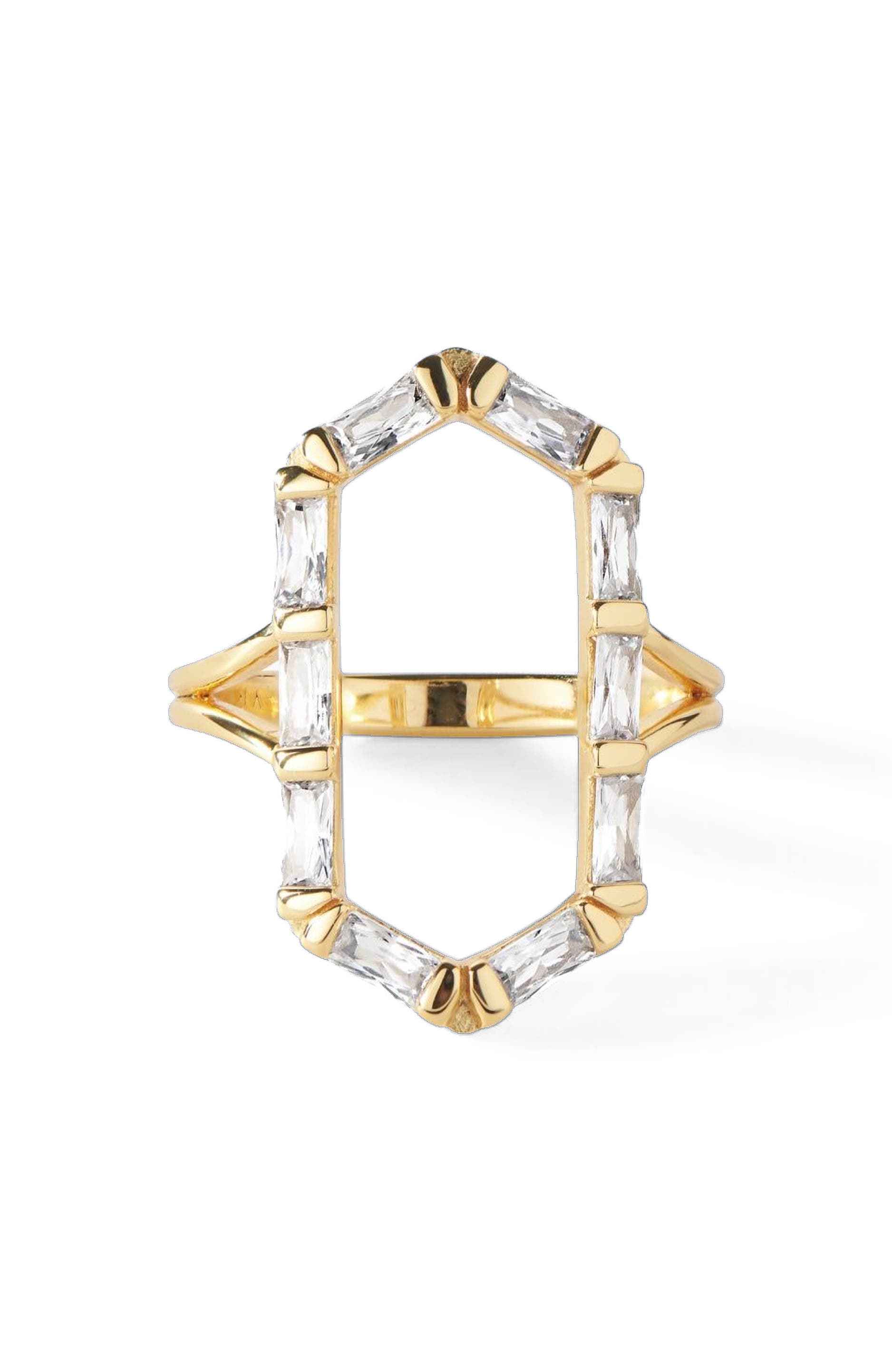 selected Gold/White  CZ