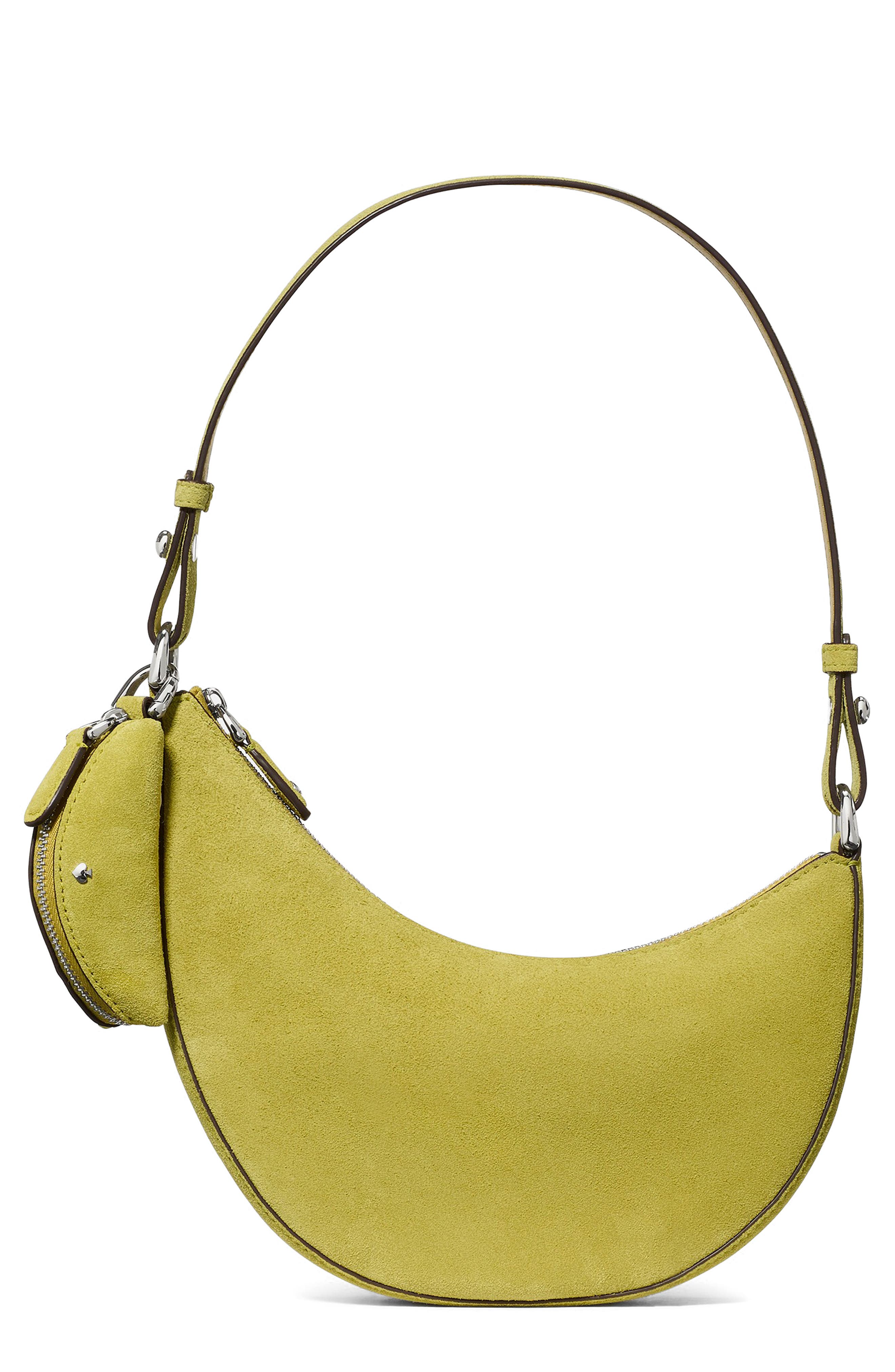 mini duo suede crossbody bag, Main, color, LAUREL LEAF