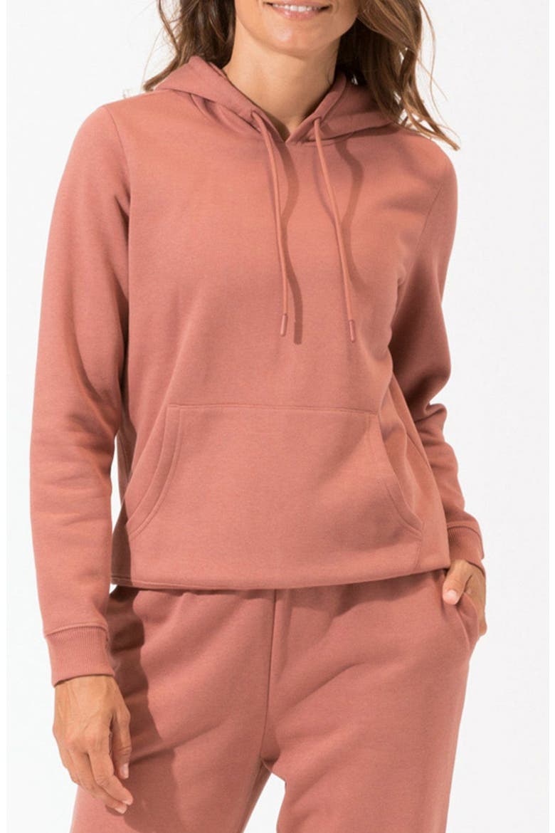 Invincible Organic Cotton Blend Fleece Sweatshirt, Main, color, CINNAMON