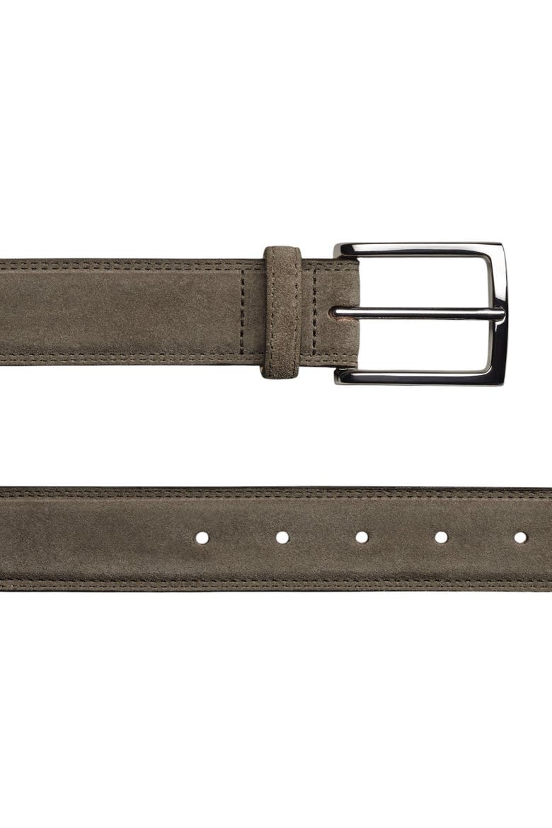 Suede Leather Belt, Alternate, color, Taupe