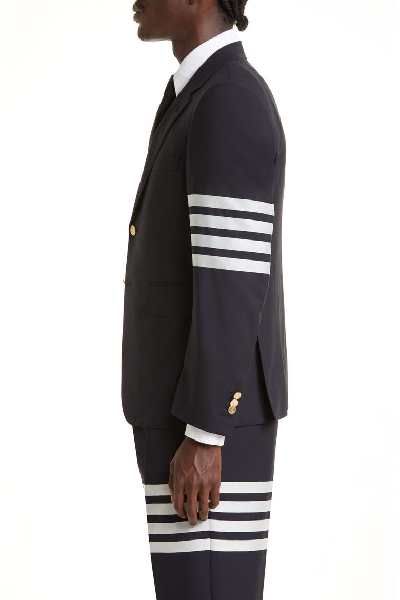 4 Bar Mélange Wool Sport Coat, Alternate, color, NAVY