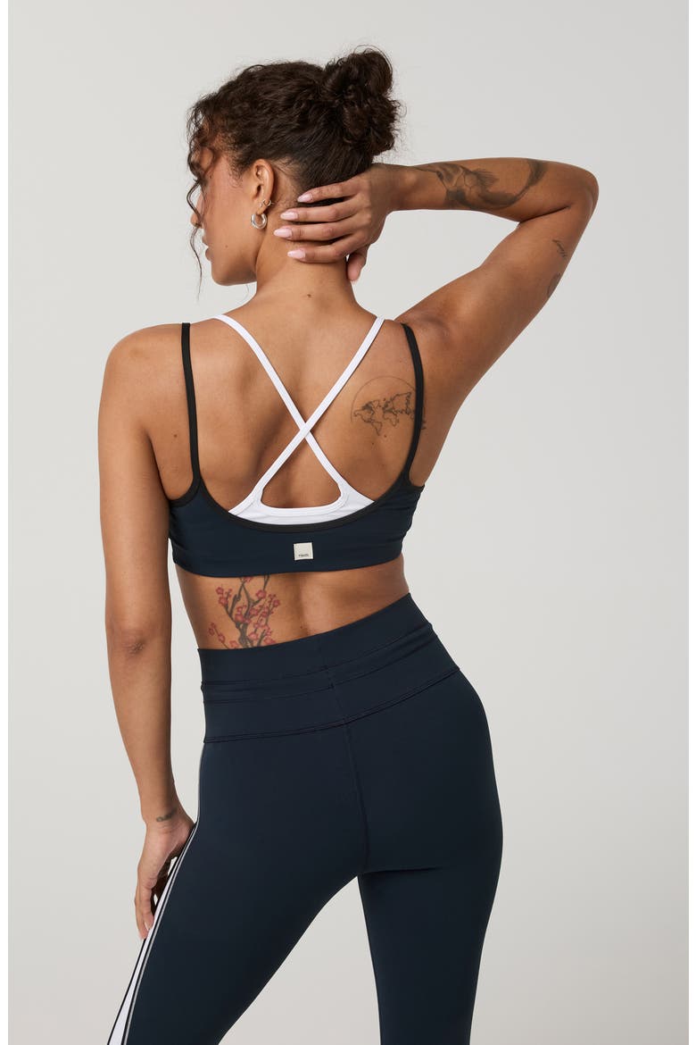 Daily Layered Square Neck Sports Bra, Alternate, color, INK