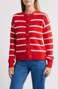 Caslon® Stripe Pima Cotton Cardigan