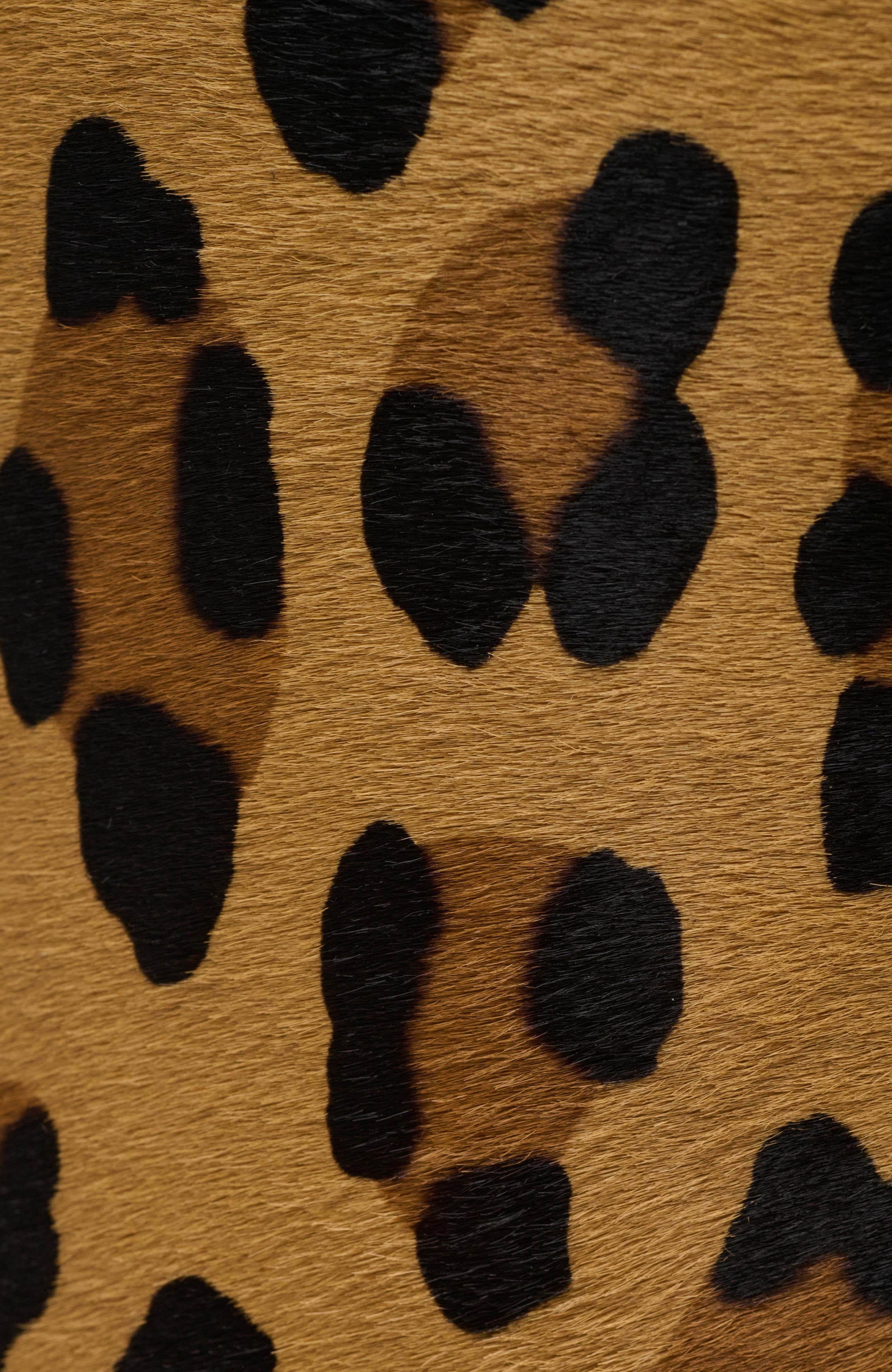 Balmain Anthem Leopard Print Leather Boots, Alternate, color, 