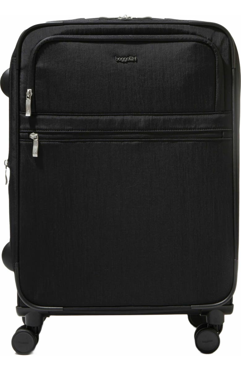 BAGGALLINI 26 in. Large Checked Luggage with Expansion, Alternate, color, Black