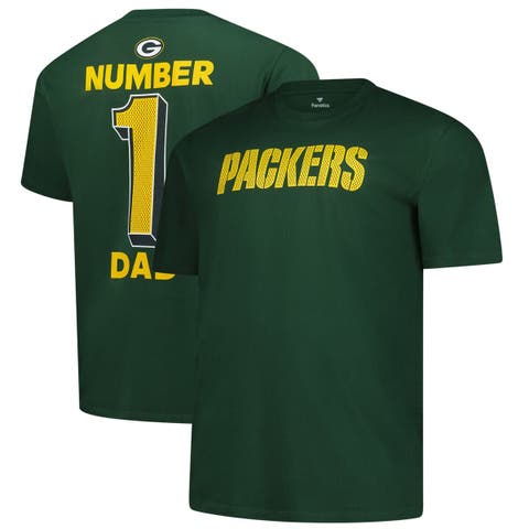Men's Fanatics  Green Green Bay Packers Big & Tall Number One Dad T-Shirt