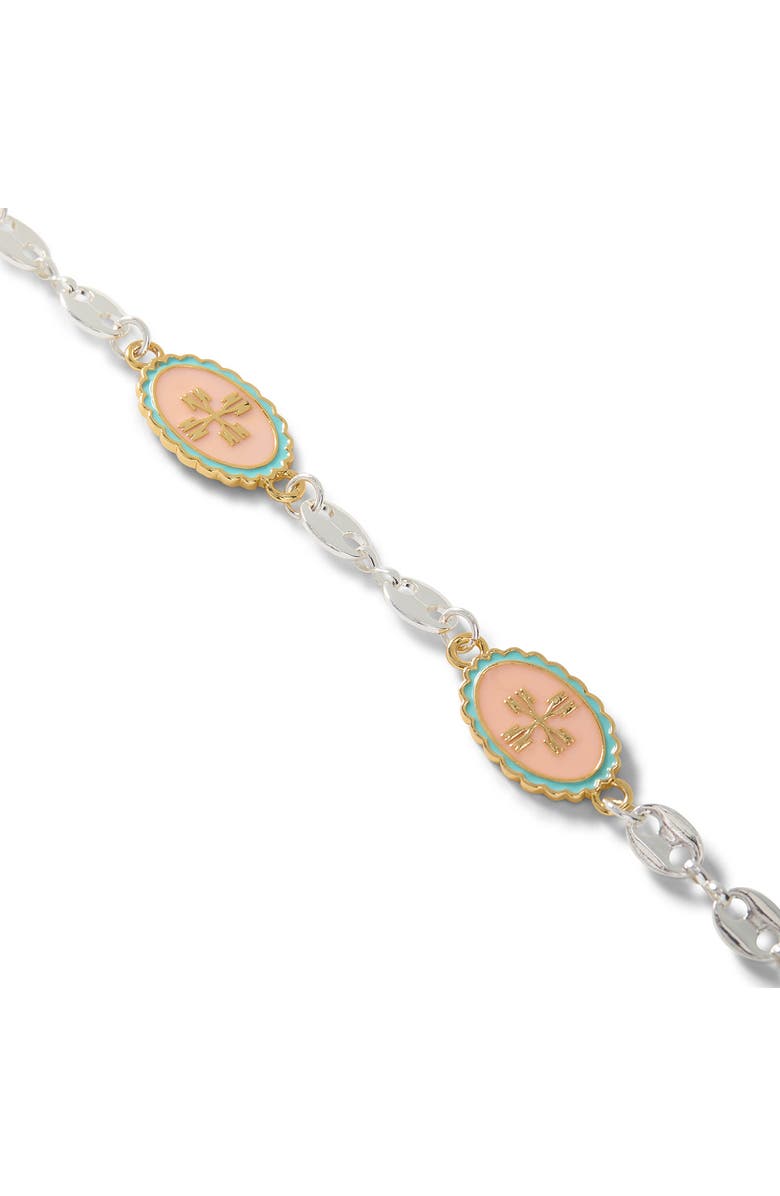 NOMA Lucky Charms Two-Tone Necklace, Alternate, color, Silver/ Pink/ Blue