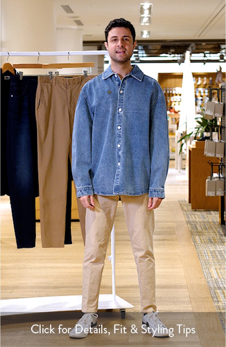 Oversize Cotton Denim Button-Up Shirt, sales video thumbnail