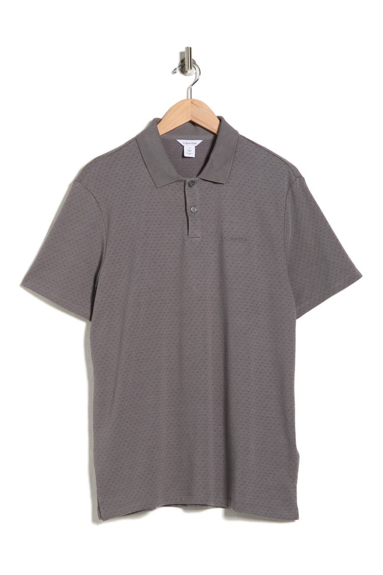 Textured Jacquard Knit Polo, Alternate, color, CASTLEROCK