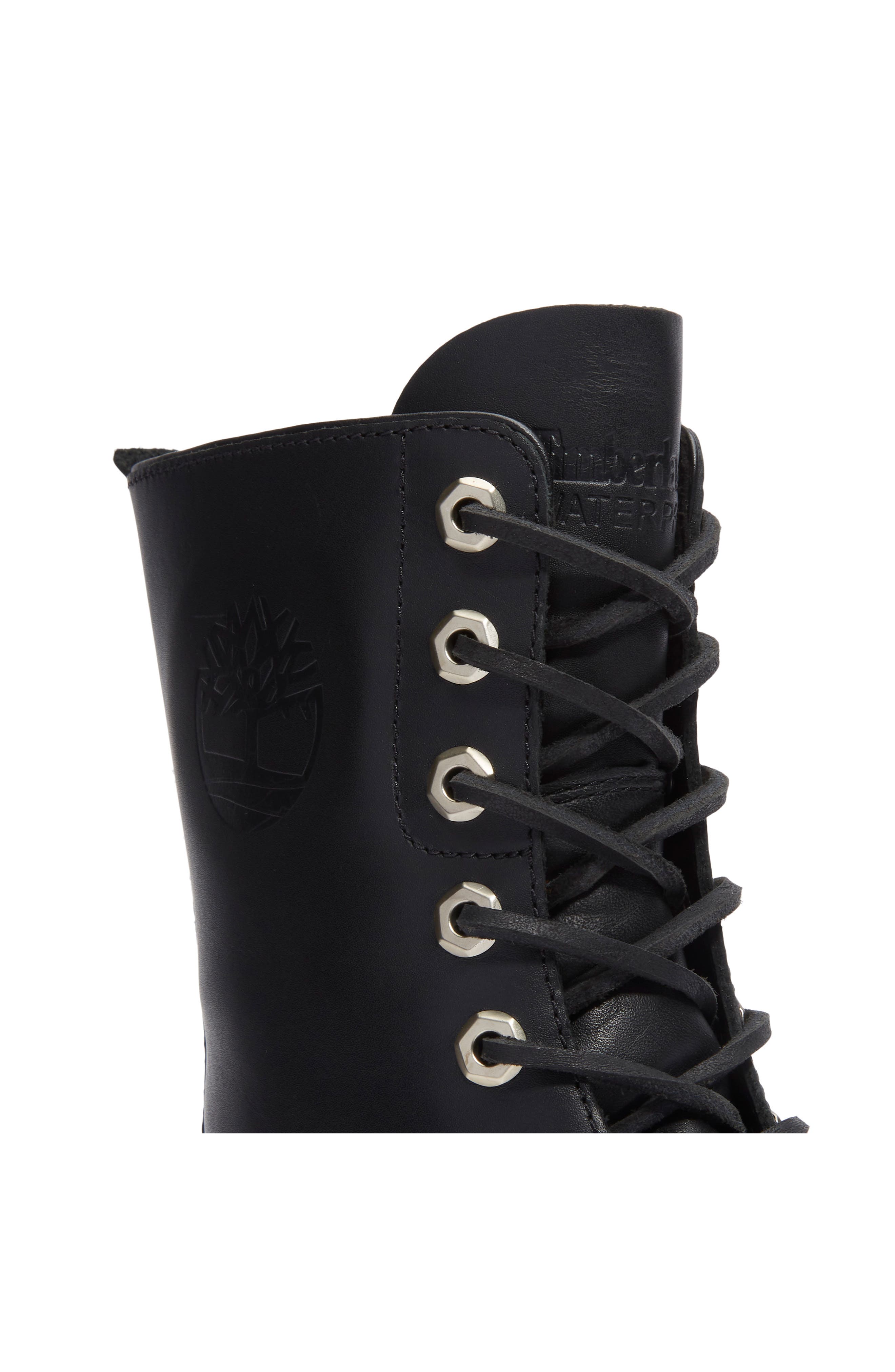 Timberland Premium 8-Inch Waterproof Leather Boot, Alternate, color, Black Full Grain