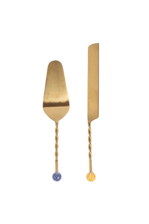 Rampur Steel Cake Serving Set Cheerland Set of 2