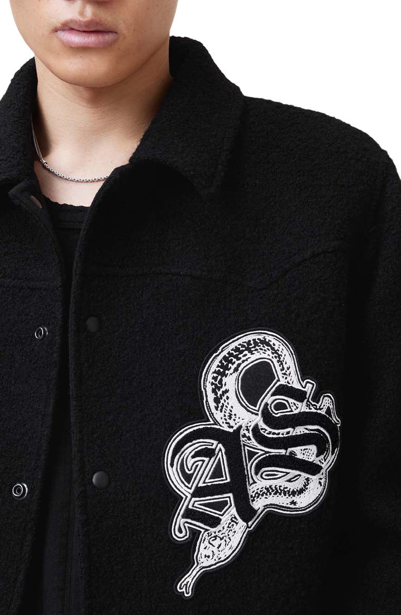 AllSaints Ambaum Wool Blend Bomber Jacket, Alternate, color, 