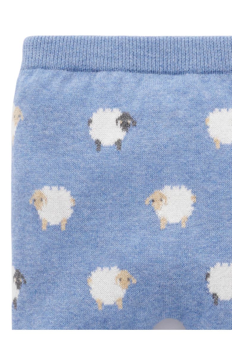 Purebaby On The Farm Leggings, Alternate, color, Sheep Jacquard