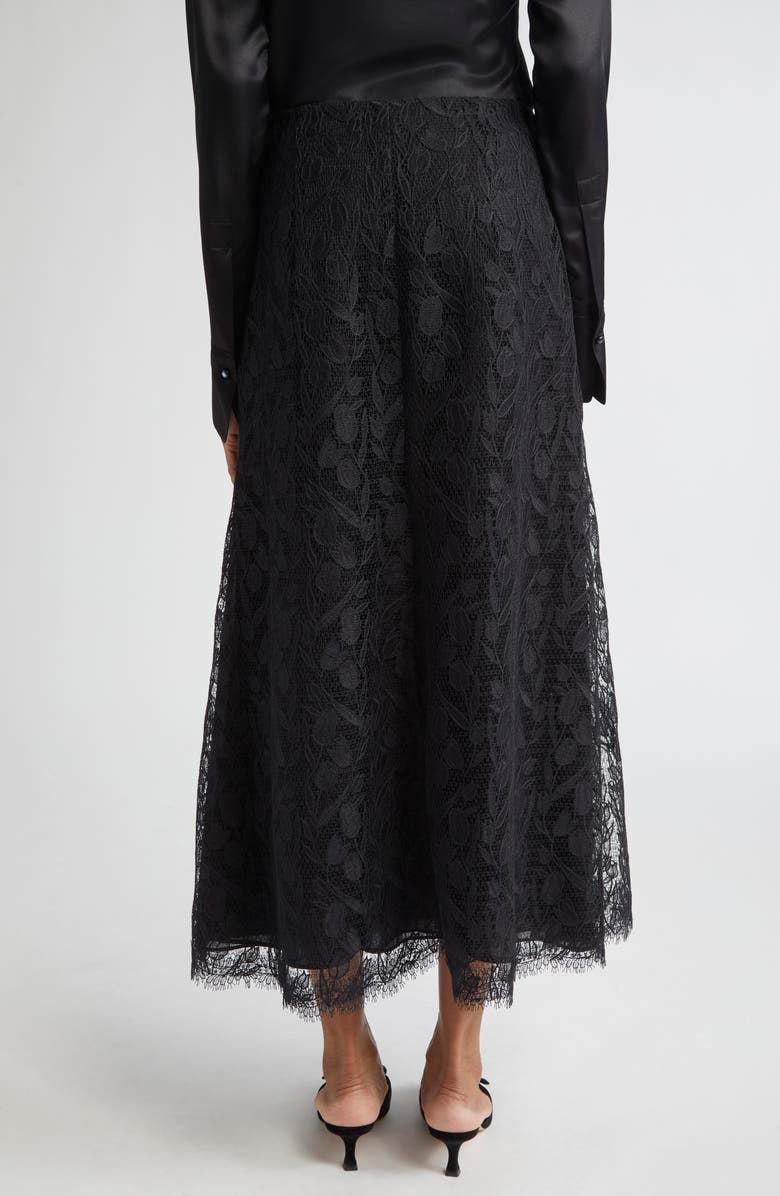 Lela Rose Floral Lace Flared Skirt, Alternate, color,