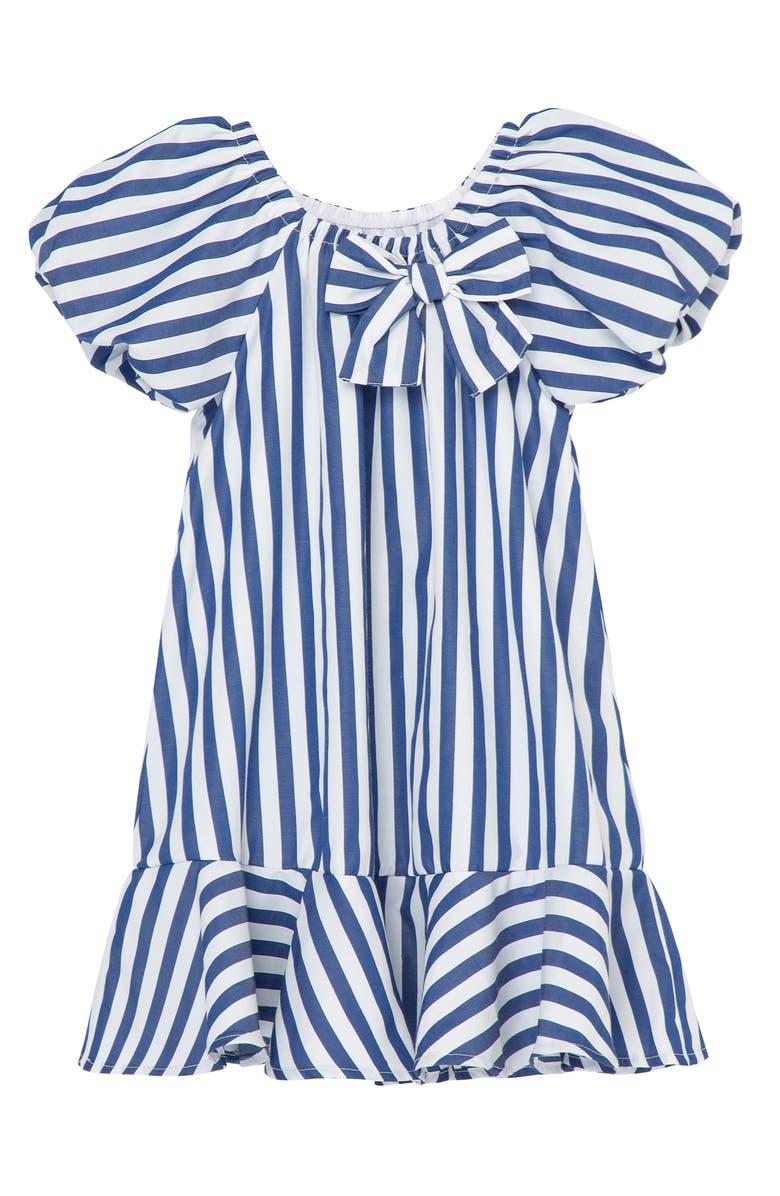 Habitual Kids Kids' Stripe Puff Sleeve Shift Dress, Main, color, 