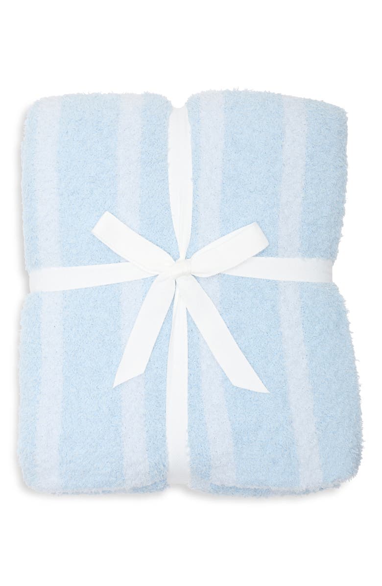 NORDSTROM RACK Vertical Stripe Butter Knit Throw, Main, color, Blue Vintage Multi