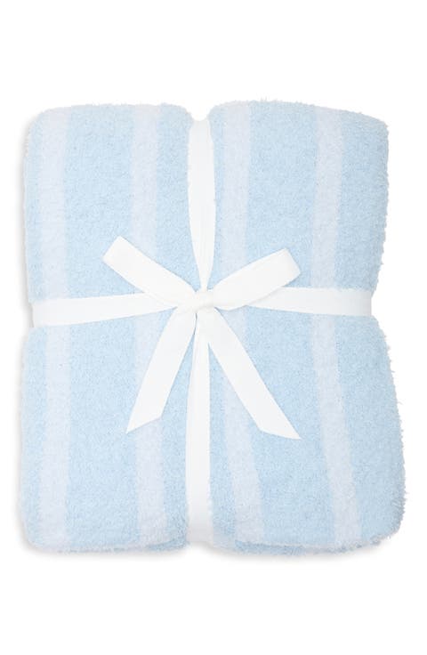 Vertical Stripe Butter Knit Throw