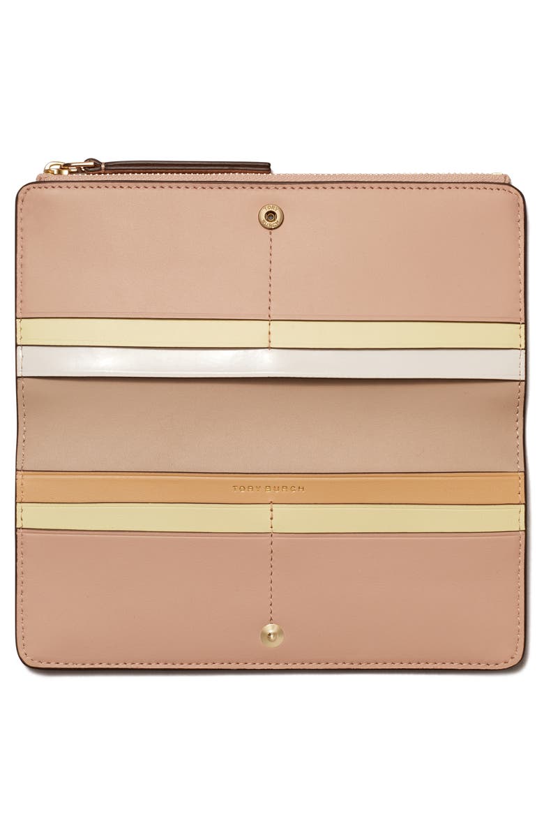 Tory Burch Slim Robinson Pebble Bifold Wallet, Alternate, color, Goan Sand