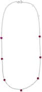 SOUZANA by Suzy Levian 14K Gold 2.56cttw Round-Cut Ruby Necklace
