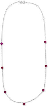 SOUZANA by Suzy Levian 14K Gold 2.56cttw Round-Cut Ruby Necklace