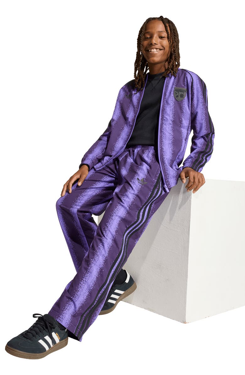 adidas Originals Kids' Minecraft 3-Stripes Track Pants, Alternate, color, Purple Rush/ Violet