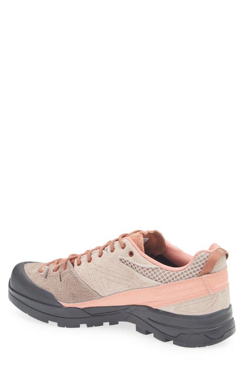 Salomon X-alp Rubber And Mesh-trimmed Suede Sneakers In Etherea/russet/hyma Pink